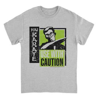 Hai Karate Use With Caution Black and Green Sport Grey Mens T Shirt