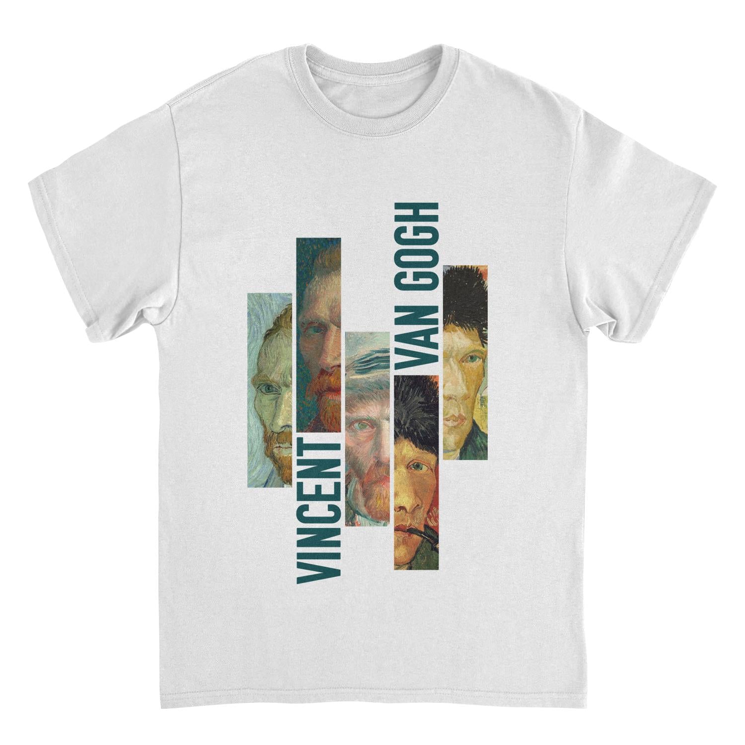 Classic Paintings Vincents Faces White Mens T Shirt