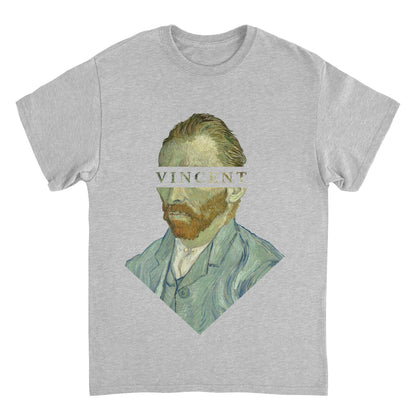 Classic Paintings Vincent Van Gogh Bust Sport Grey Mens T Shirt