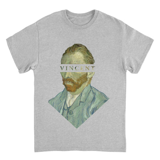 Classic Paintings Vincent Van Gogh Bust Sport Grey Mens T Shirt