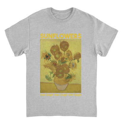 Classic Paintings Van Gogh Sunflowers Sport Grey Mens T Shirt