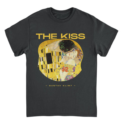 Classic Paintings the Kiss Klimt Black Mens T Shirt