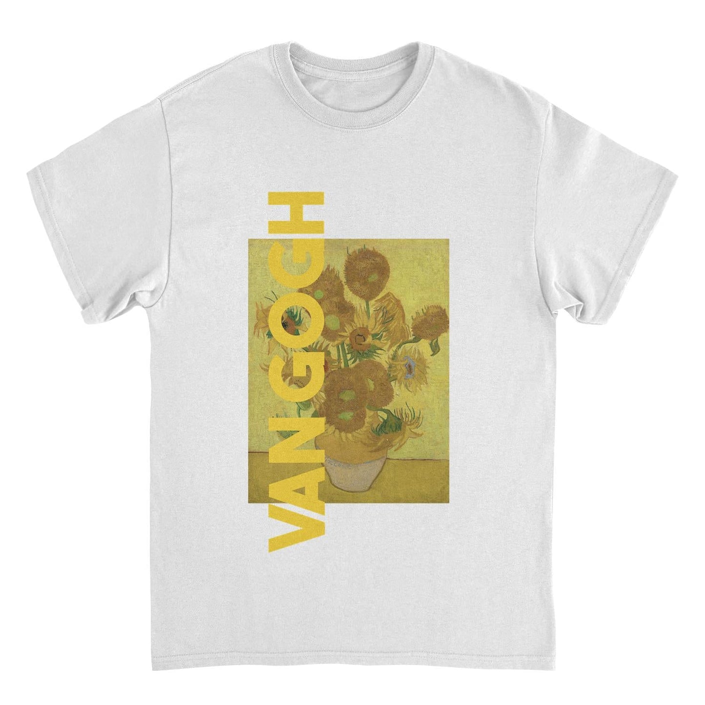 Classic Paintings Sunflowers Van Gogh White Mens T Shirt