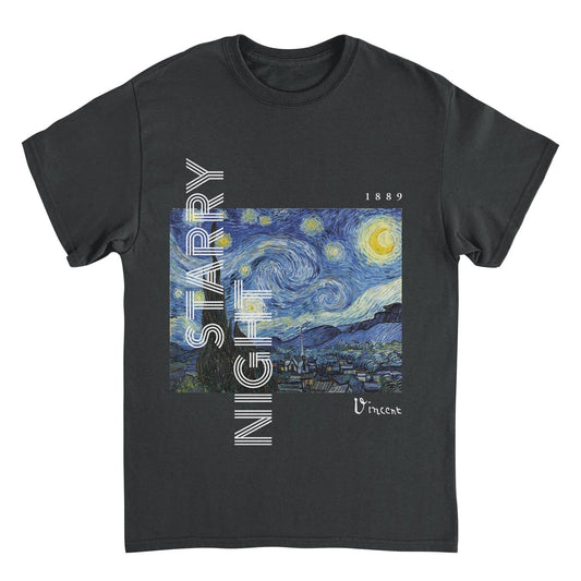 Classic Paintings Starry Night Van Gogh Black Mens T Shirt