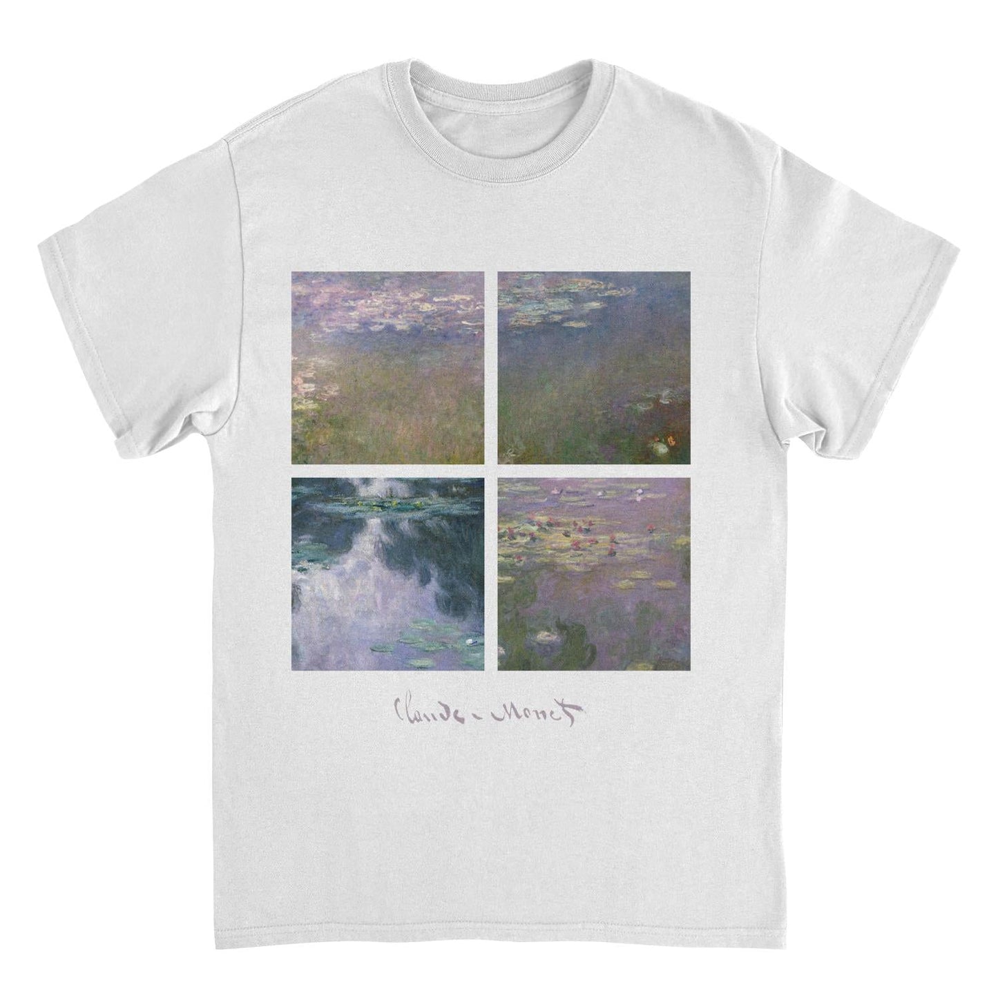 Classic Paintings Water Lilly Collection Monet White Mens T Shirt