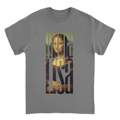 Classic Paintings Mona Lisa Cut Da Vinci Charcoal Mens T Shirt