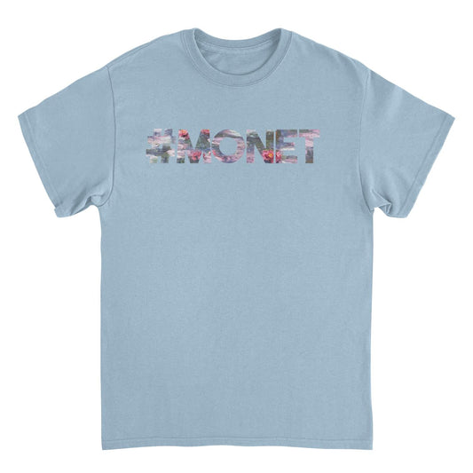 Classic Paintings Hashtag Monet Water Lillies Light Blue Mens T Shirt