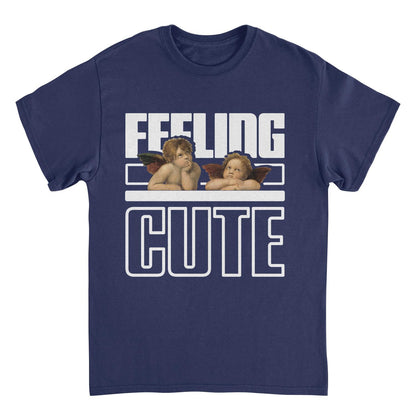 Classic Paintings Cherubs Feeling Cute Raphael Navy Mens T Shirt