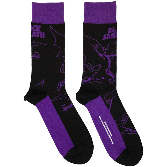 Black Sabbath Logo & Demon Socks Black