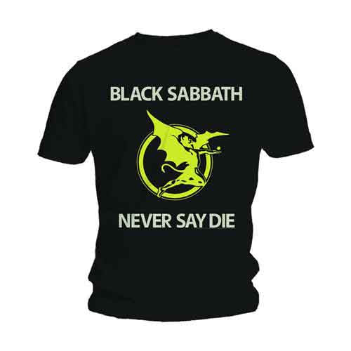 Black Sabbath Never Say Die Mens T Shirt