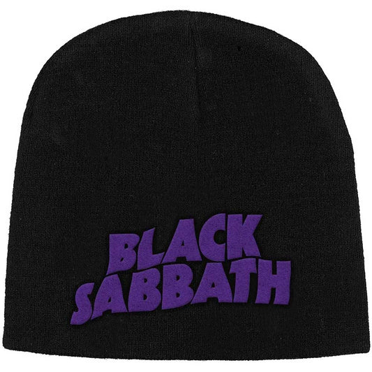Black Sabbath Purple Logo Beanie Hat Black