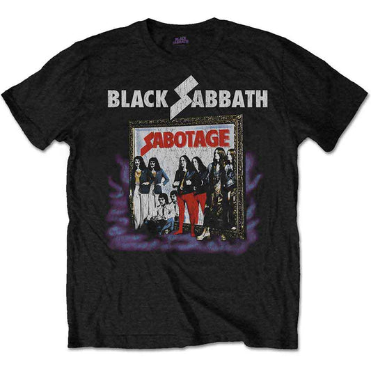 Black Sabbath Sabotage Vintage Mens T Shirt