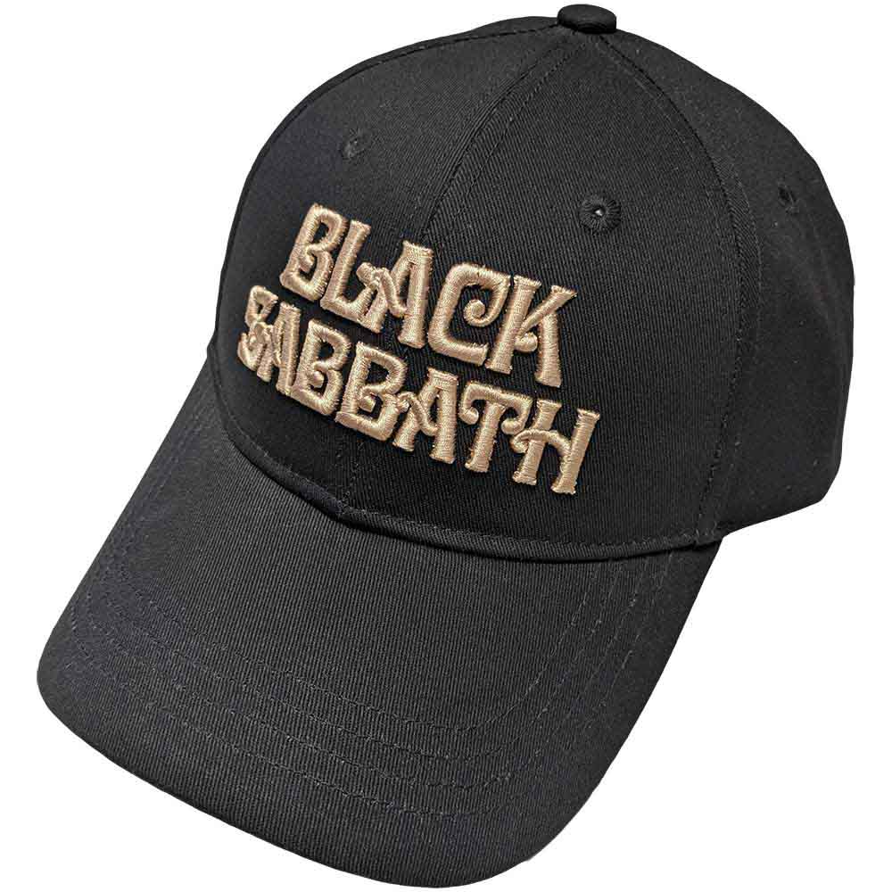 Black Sabbath Text Logo Hat Black
