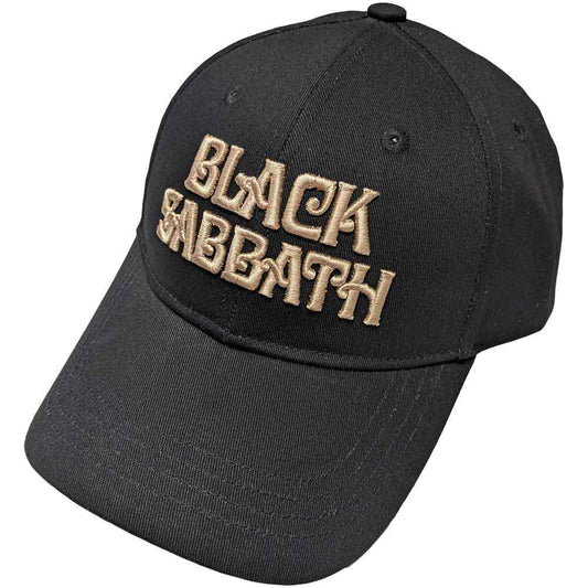 Black Sabbath Text Logo Hat Black