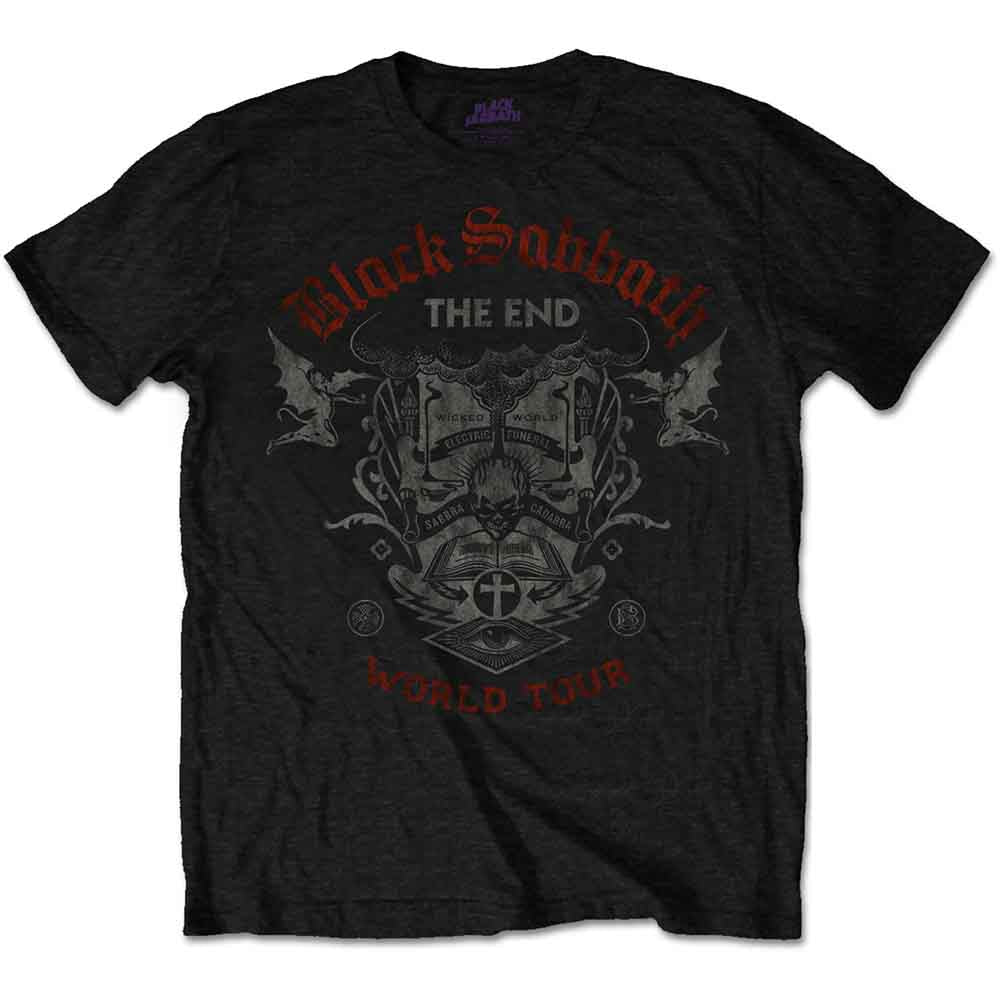 Black Sabbath The End Reading Skull Mens T Shirt