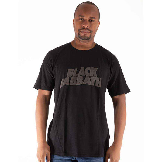 Black Sabbath Wavy Logo Mens T Shirt