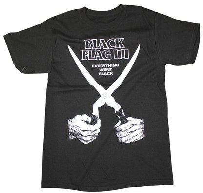 Black Flag Band Everything went Black Album Tee SST Records Mens T Shirt Black