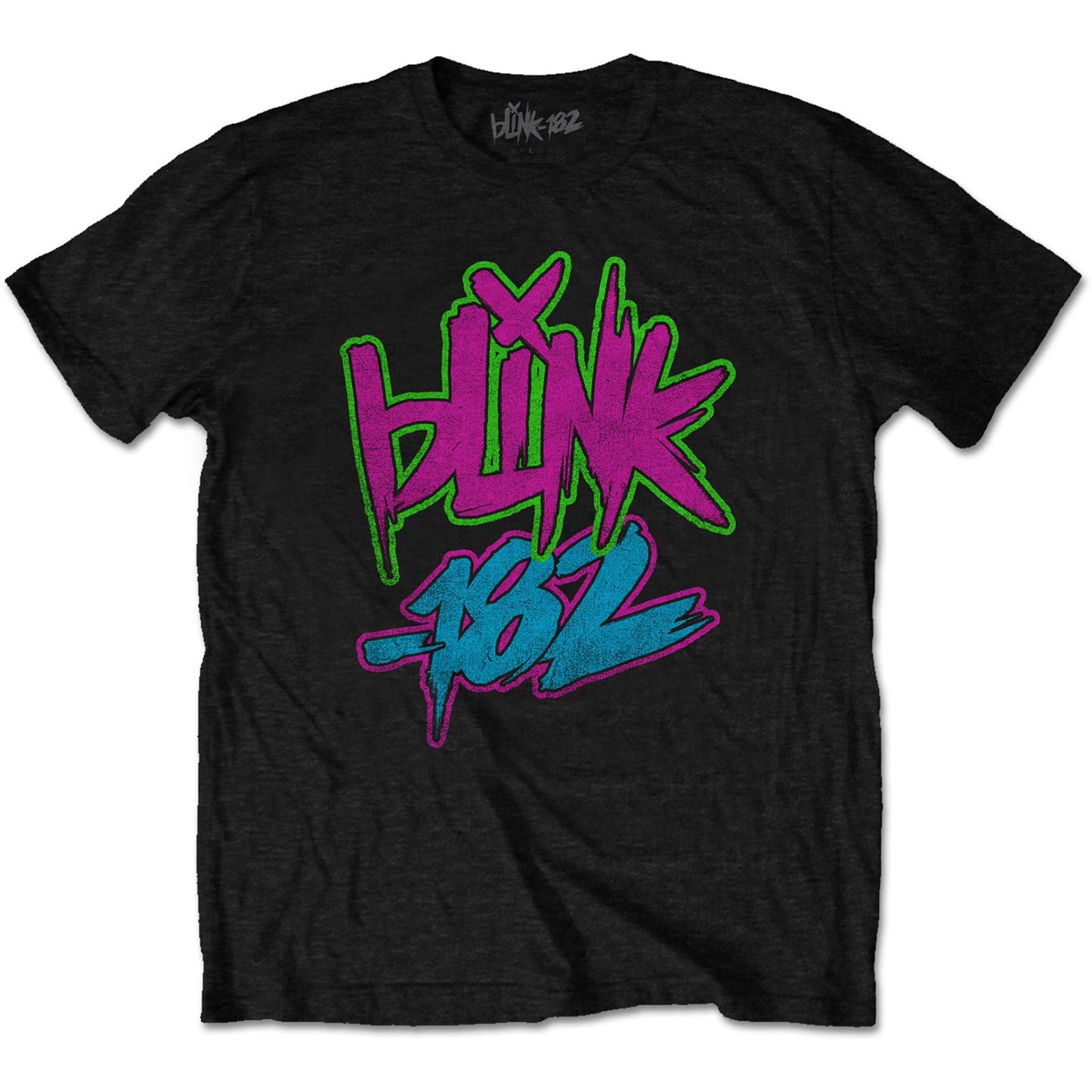 Blink-182 Neon Logo Mens T Shirt