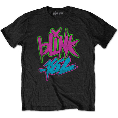 Blink 182 Neon Officially Licensed Mens T Shirt Black