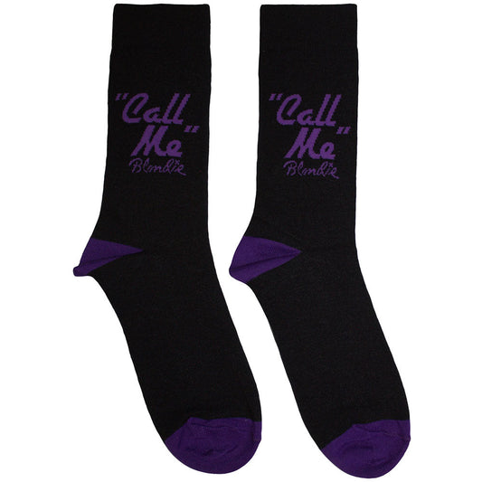 Blondie Call Me Socks Black