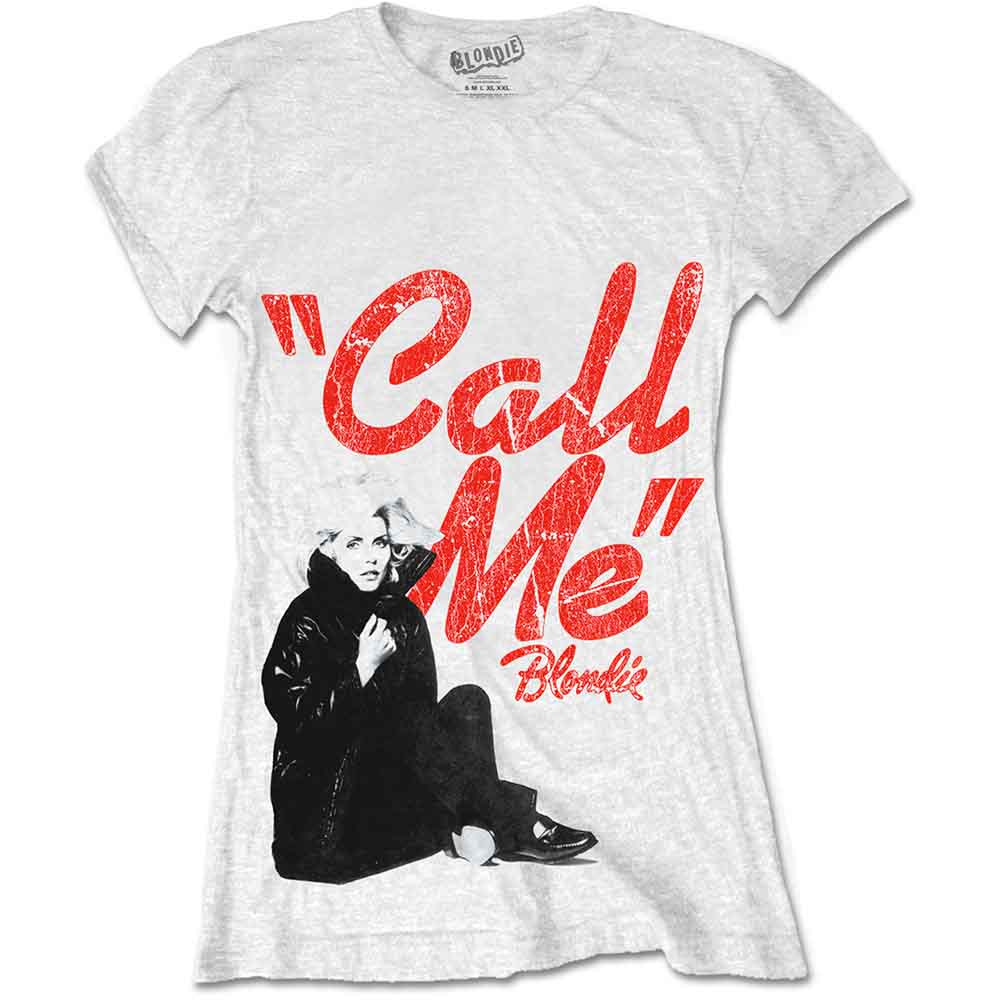 Blondie Call Me Womens T Shirt