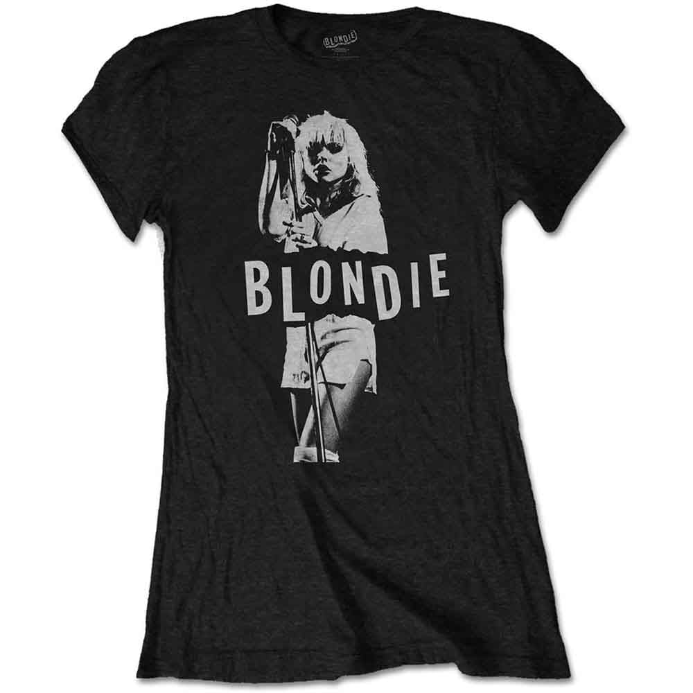 Blondie Mic. Stand Womens T Shirt