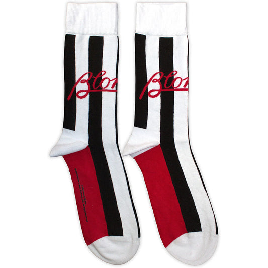 Blondie Parallel Lines Socks White