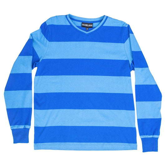 Blue and Detective Halloween Costume  Blue Striped Shirt
