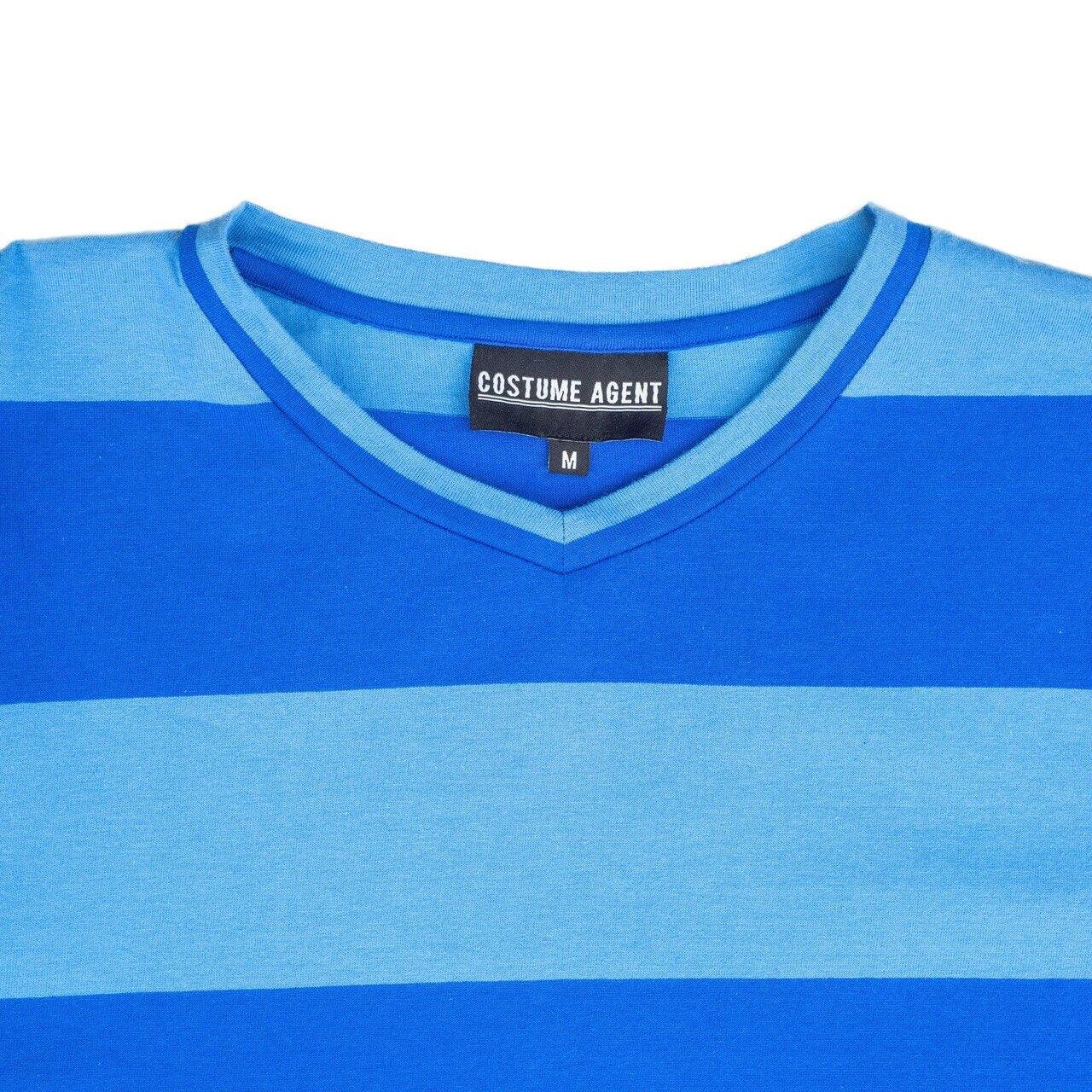 Blue and Detective Halloween Costume  Blue Striped Shirt