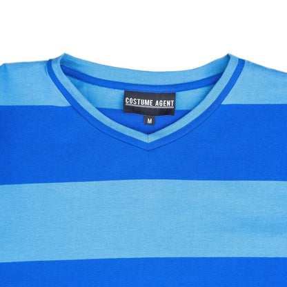 Blue and Detective Halloween Costume  Blue Striped Shirt