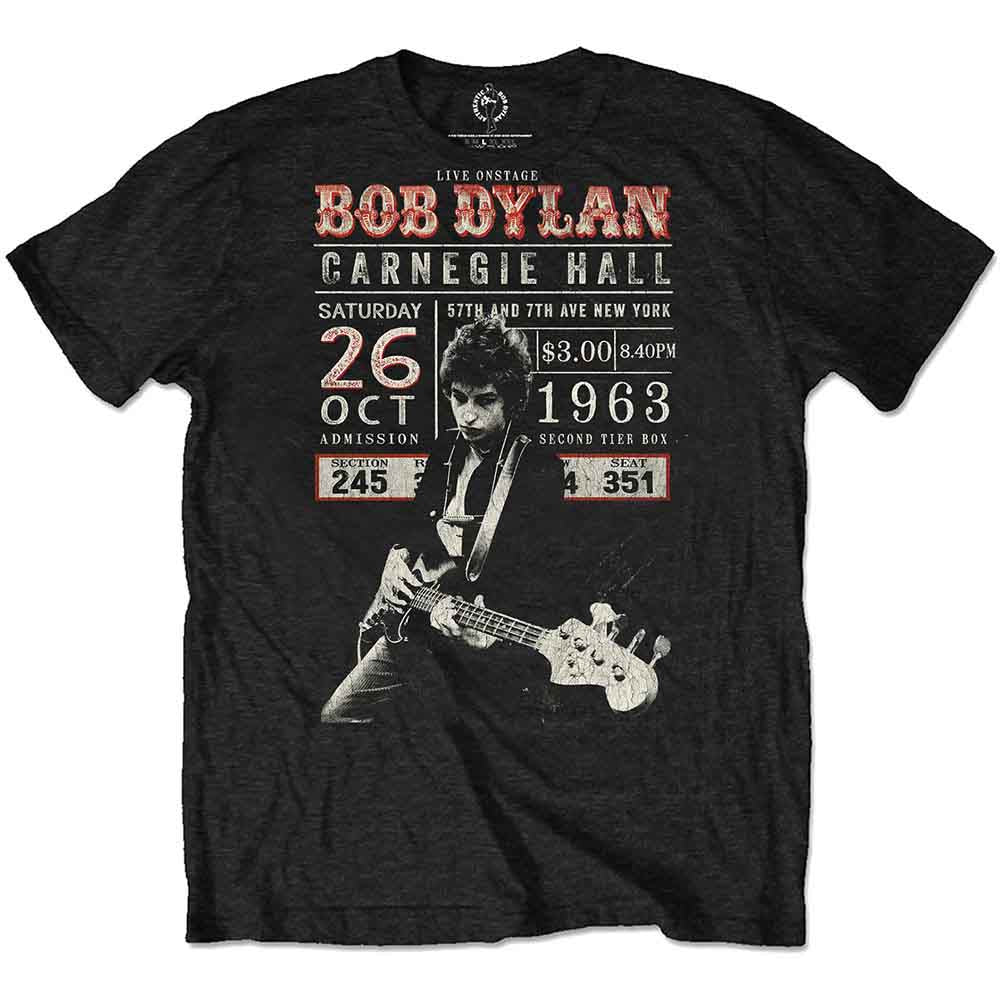 Bob Dylan Carnegie Hall '63 Mens T Shirt