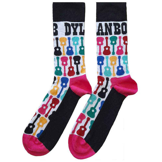 Bob Dylan Guitar Pattern Socks Multicolour