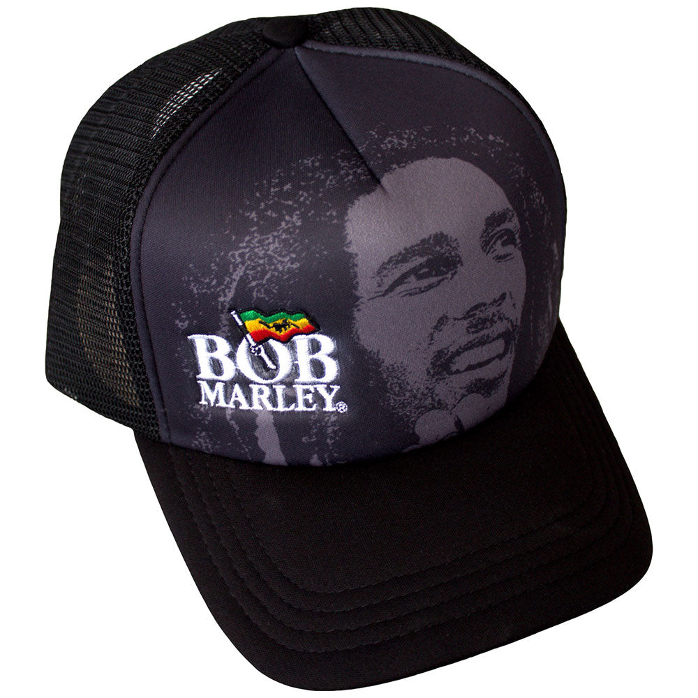 Bob Marley Logo & Face Hat Black