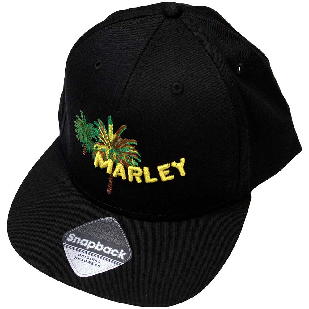 Bob Marley Palm Trees Hat Black