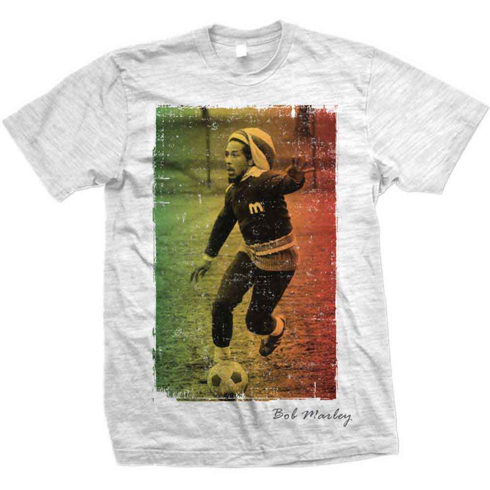 Bob Marley Rasta Football Mens T Shirt