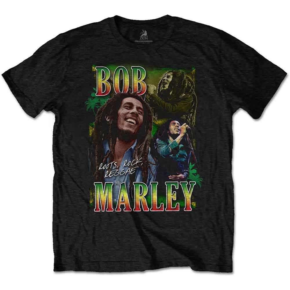 Bob Marley Roots, Rock, Reggae Homage Mens T Shirt