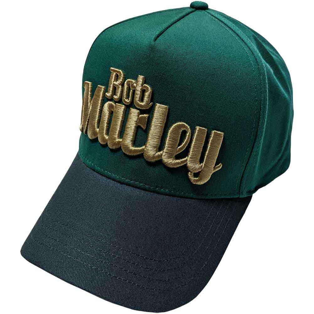Bob Marley Text Logo Hat Green