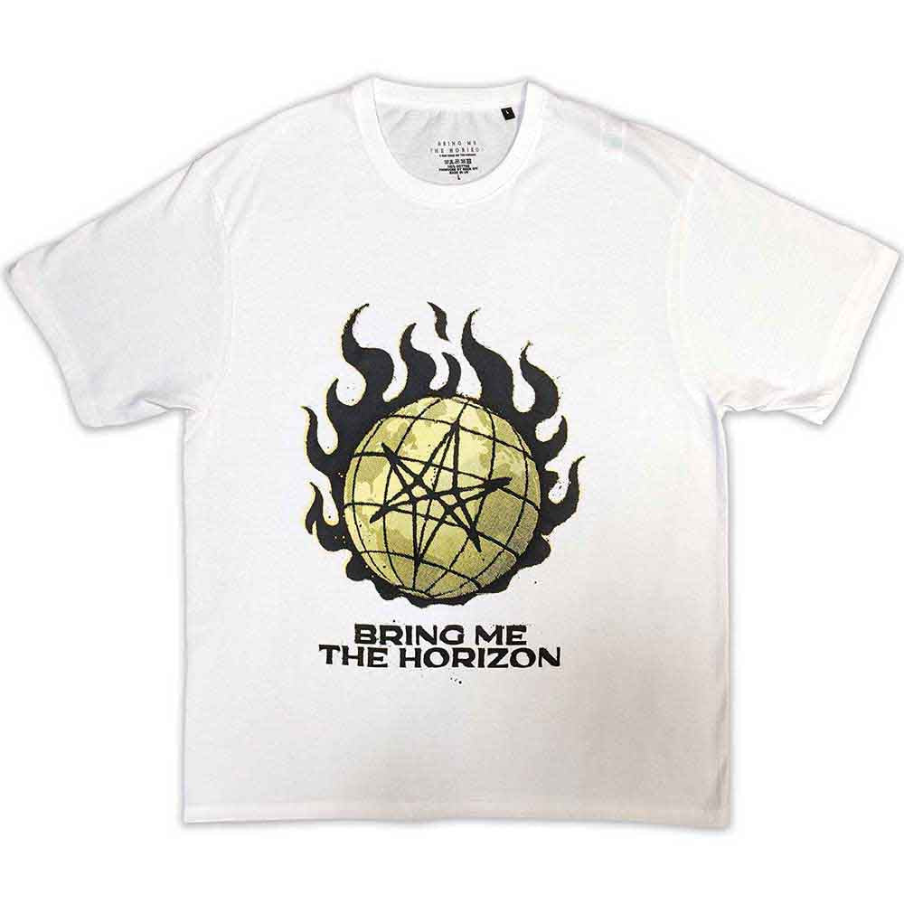 Bring Me The Horizon Globe Yellow Mens T Shirt