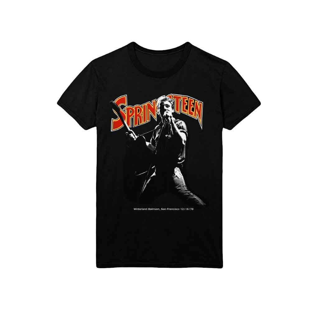 Bruce Springsteen Winterland Ballroom Singing Mens T Shirt