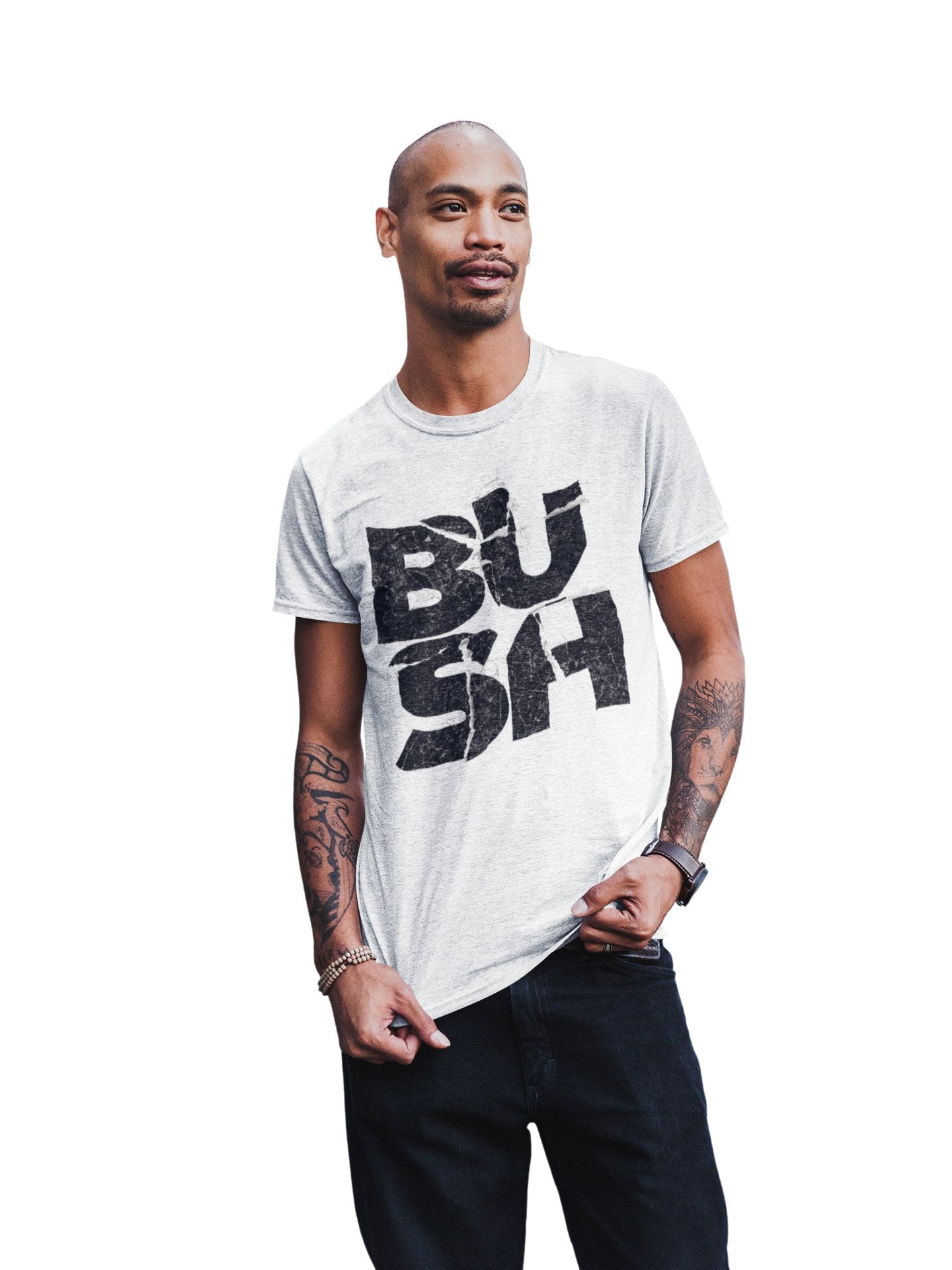 Bush Stacked Logo Jumbo Print T Shirt