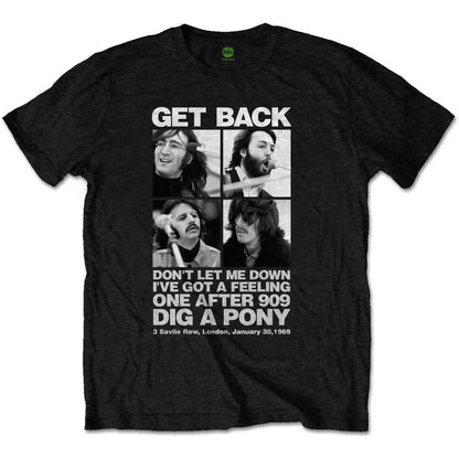 The Beatles Get Back 3 Savile Row London 1969 Tee Mens T Shirt Black