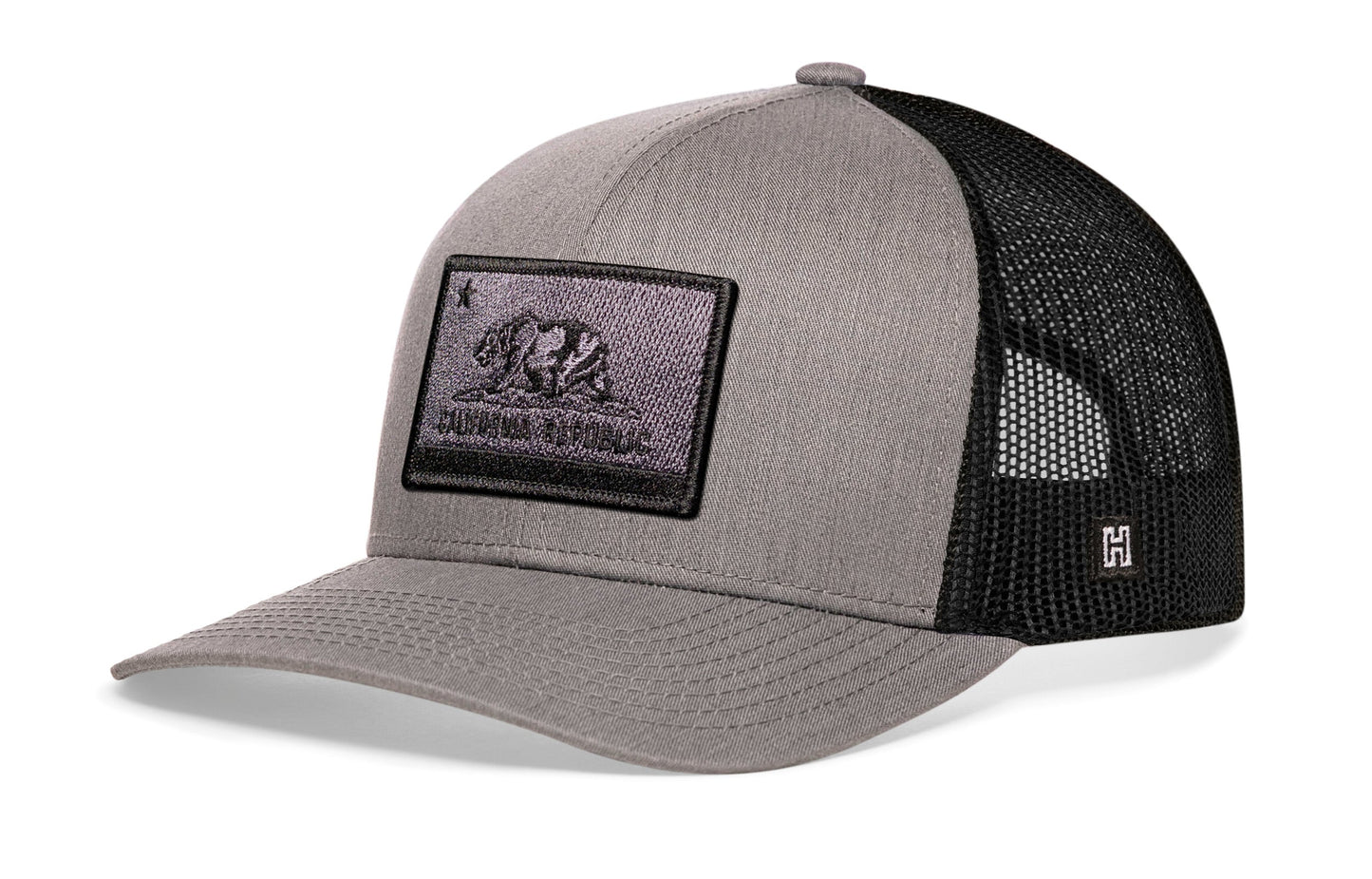 California Flag Trucker Haka Hat Black tactical Snapback