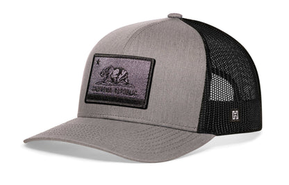 California Flag Trucker Haka Hat Black tactical Snapback