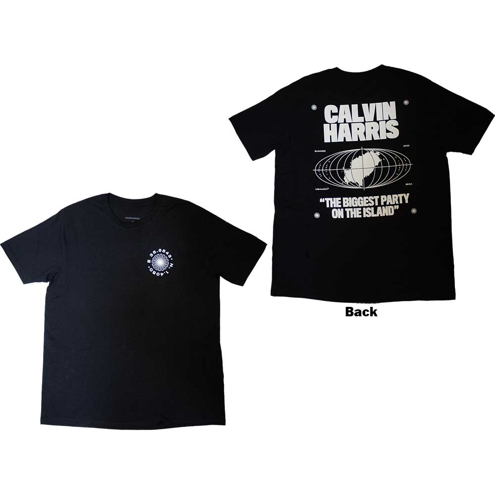 Calvin Harris Ibiza Map Mens T Shirt