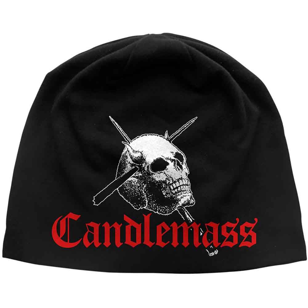 Candlemass Skull & Logo Beanie Hat Black