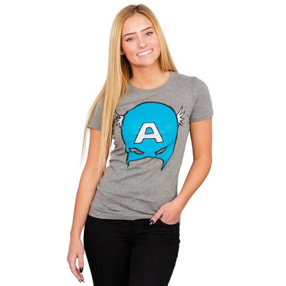 Captain America Big Blue A Mask T Shirt