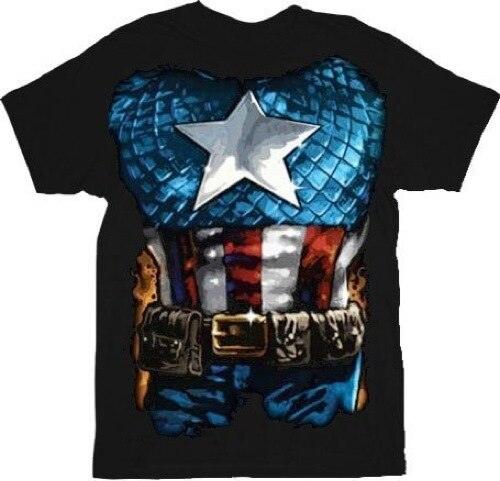 Captain America The American Way Costume T Shirt