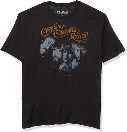 CCR Band Photo Creedence Clearwater Revival Mens T Shirt Black