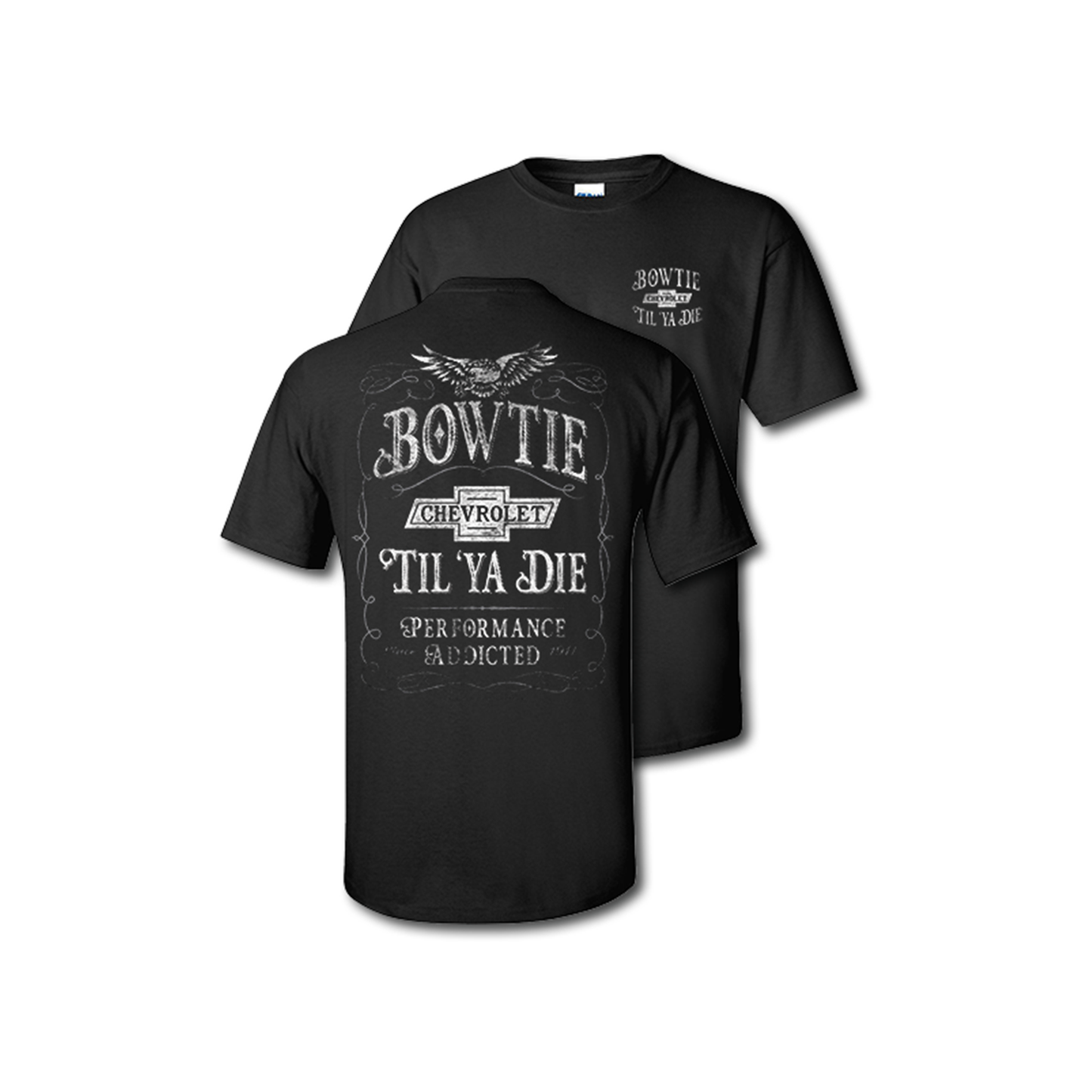 Chevrolet "Bowtie Till Ya Die OG" Mens T Shirt Black
