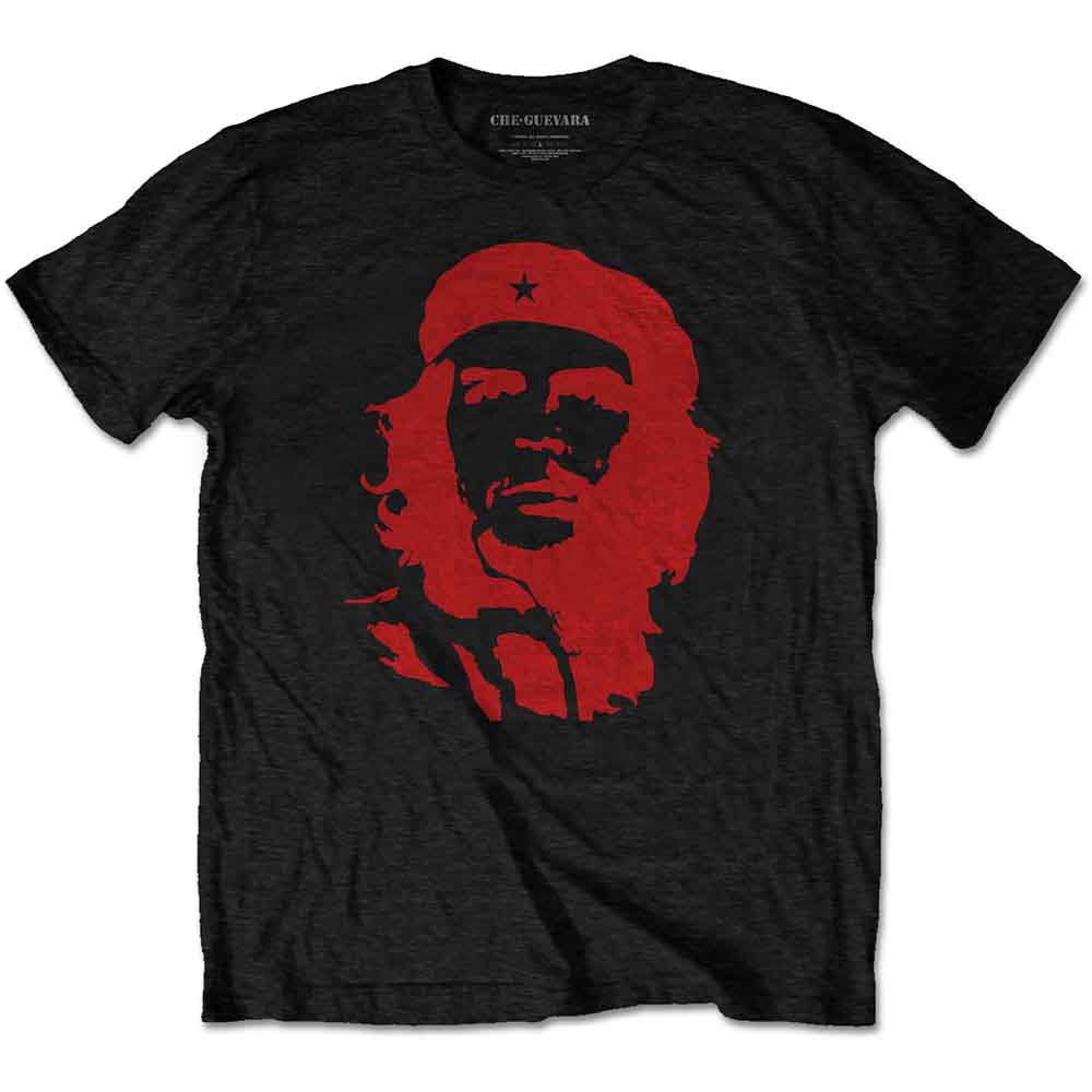Che Guevara Red on Black Mens T Shirt